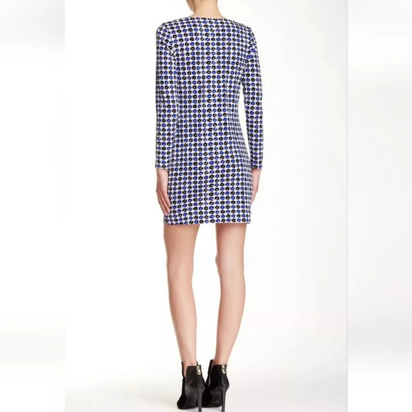 Diane Von Furstenberg Reina Check dot print dress SZ 8 - Picture 2 of 11